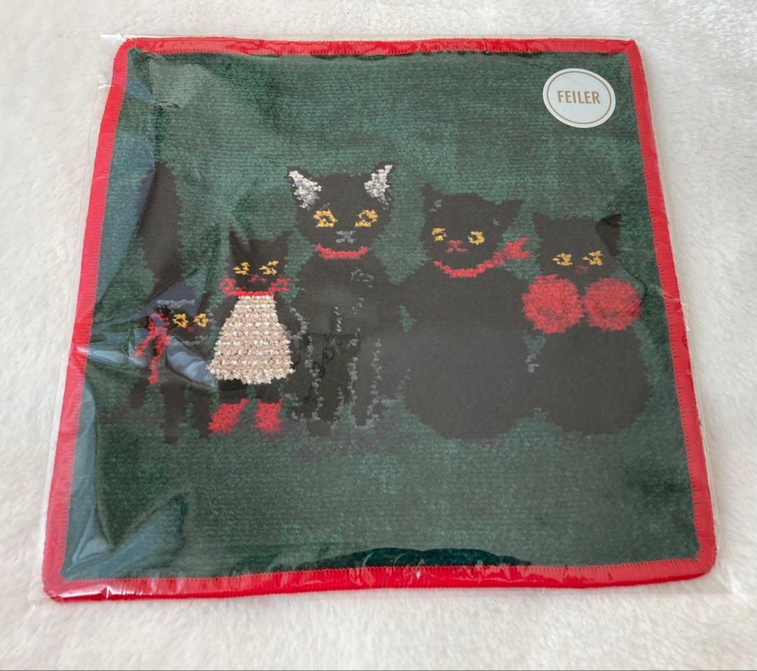 【新品】【匿名配送】FEILER ×cosme kitchen 猫デザイン2枚