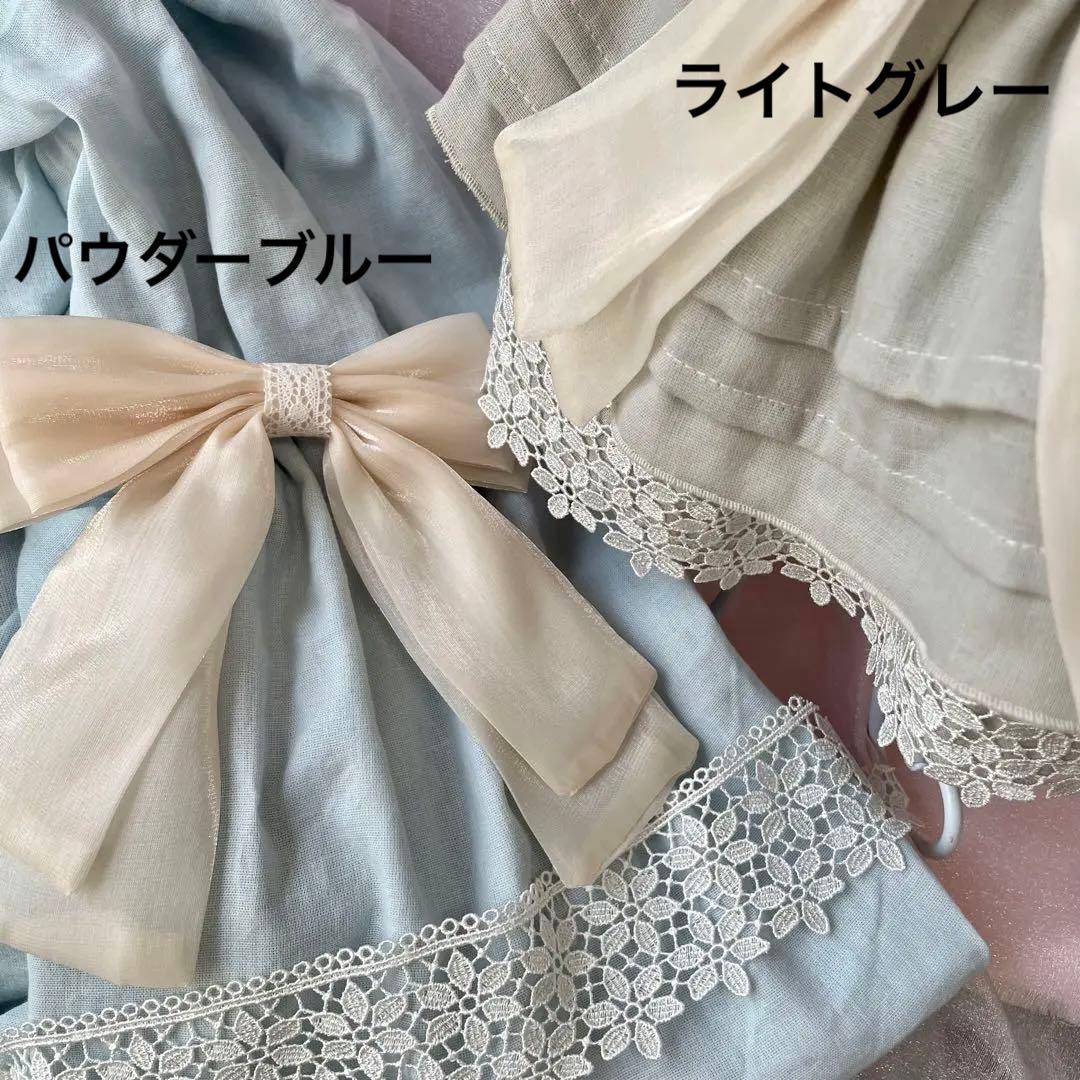 ナチュラル＆クラシカルなペチコートワンピース　つけ襟付き　犬服　ハンドメイド