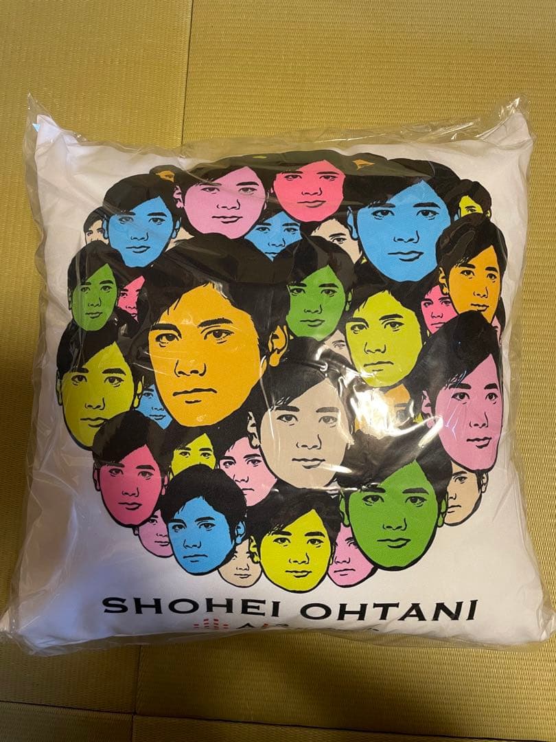 大谷翔平 クッション 多色デザイン　顔だらけクッション