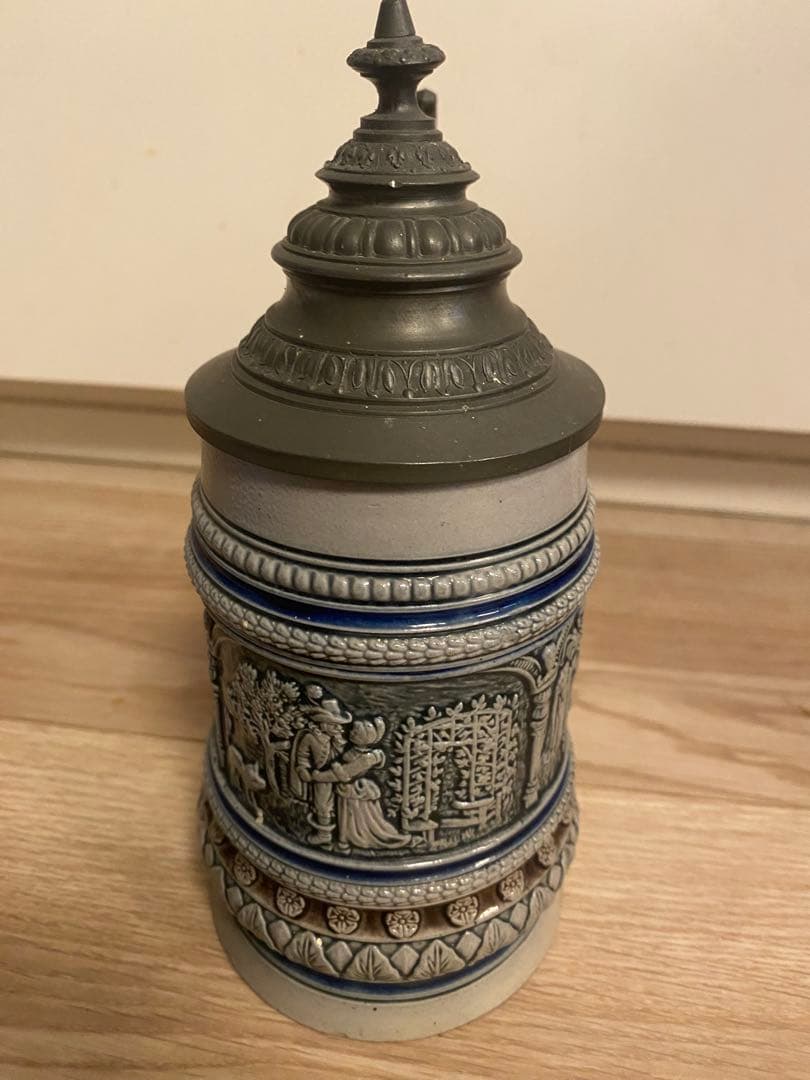 【アンティーク】陶器製ビールジョッキ　ビアクルーク