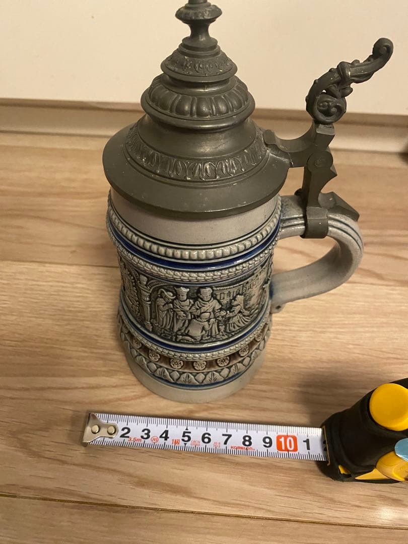 【アンティーク】陶器製ビールジョッキ　ビアクルーク