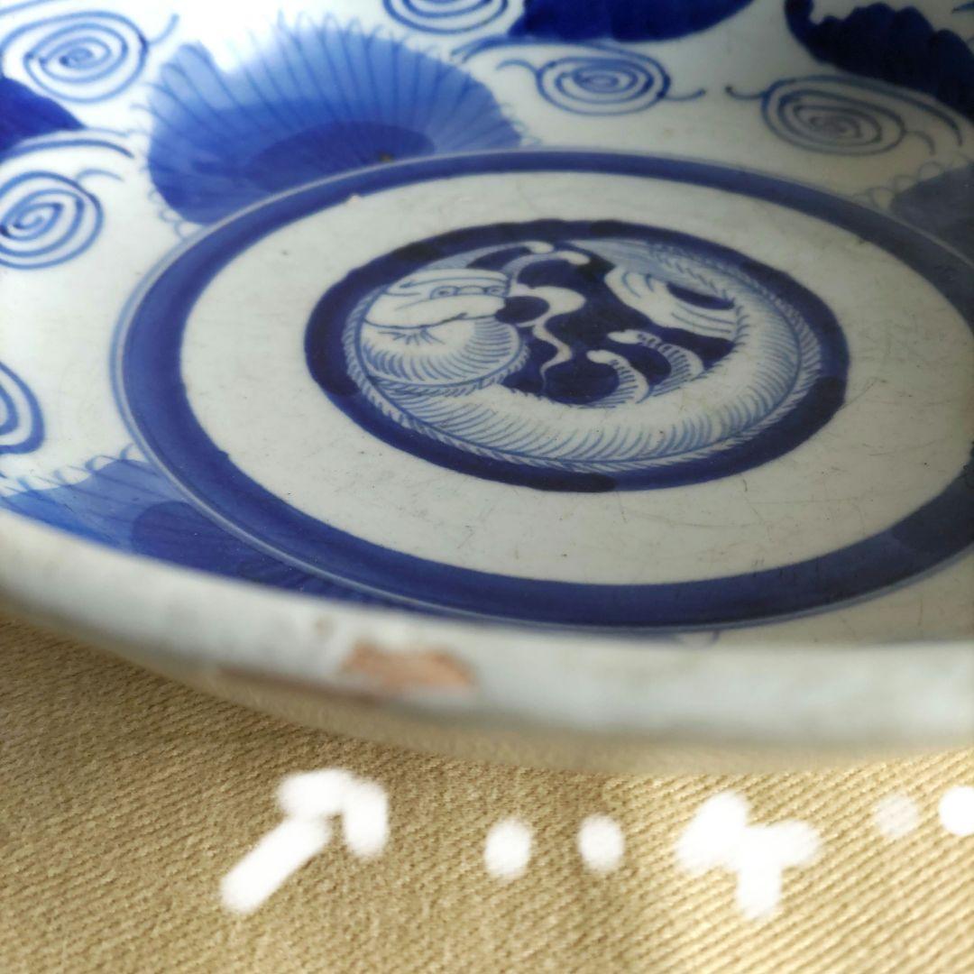 古伊万里　なまず図　皿　D538