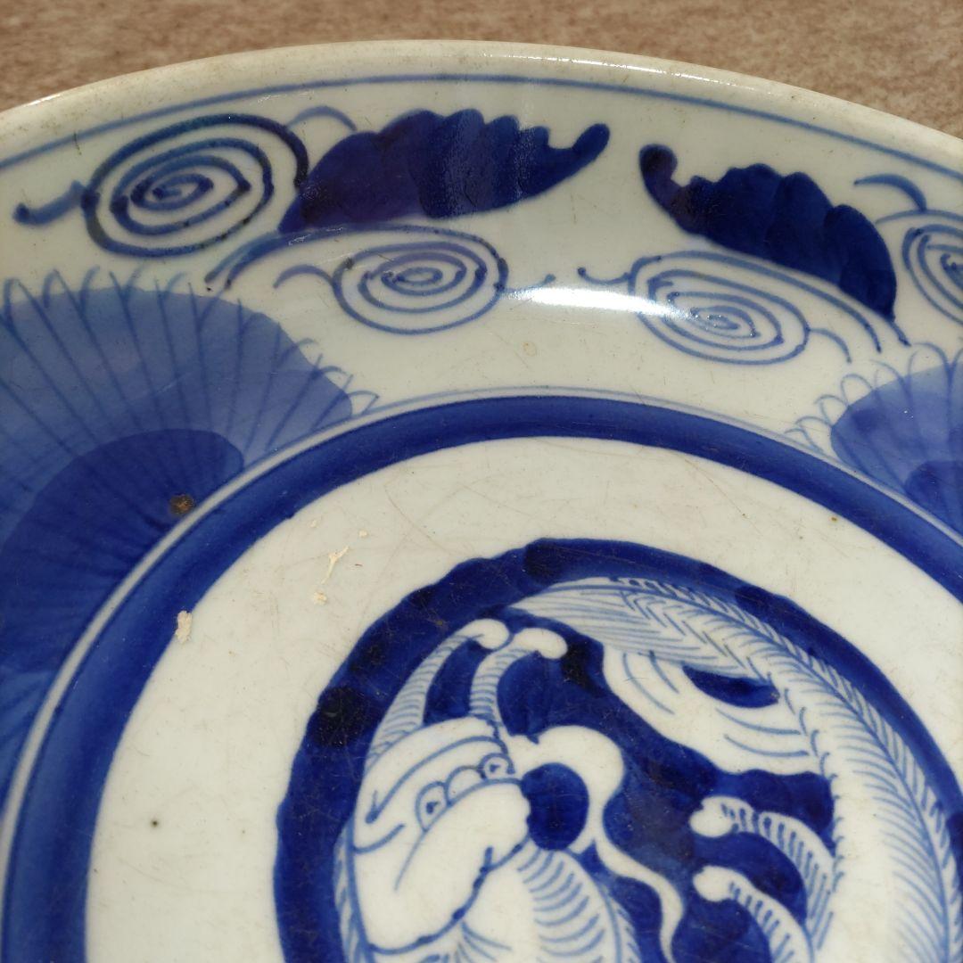 古伊万里　なまず図　皿　D538