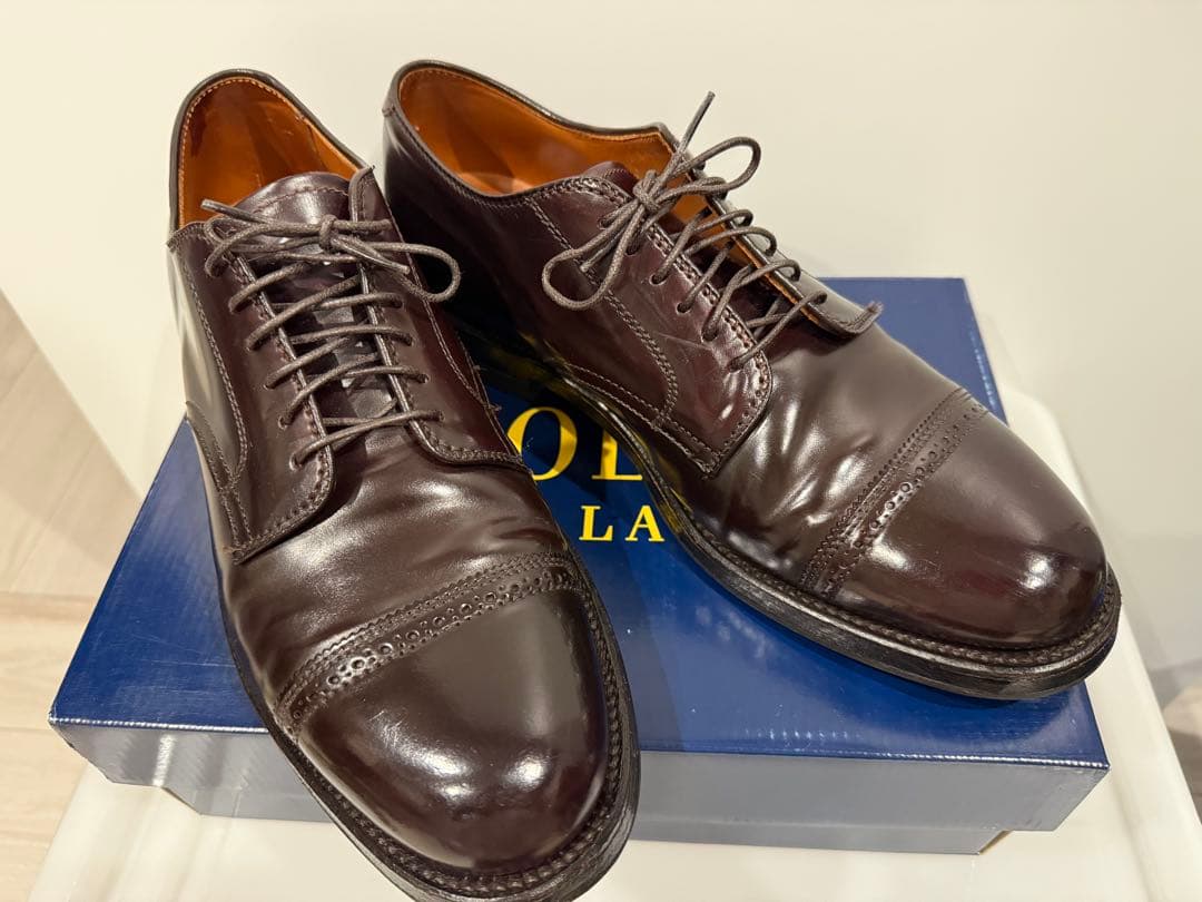 Aldenパンチドキャップトゥ 8.5D