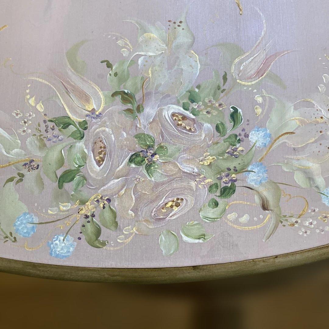 【今週末までお買い得】折りたたみ猫足サイドテーブル・トールペインティング・レトロ