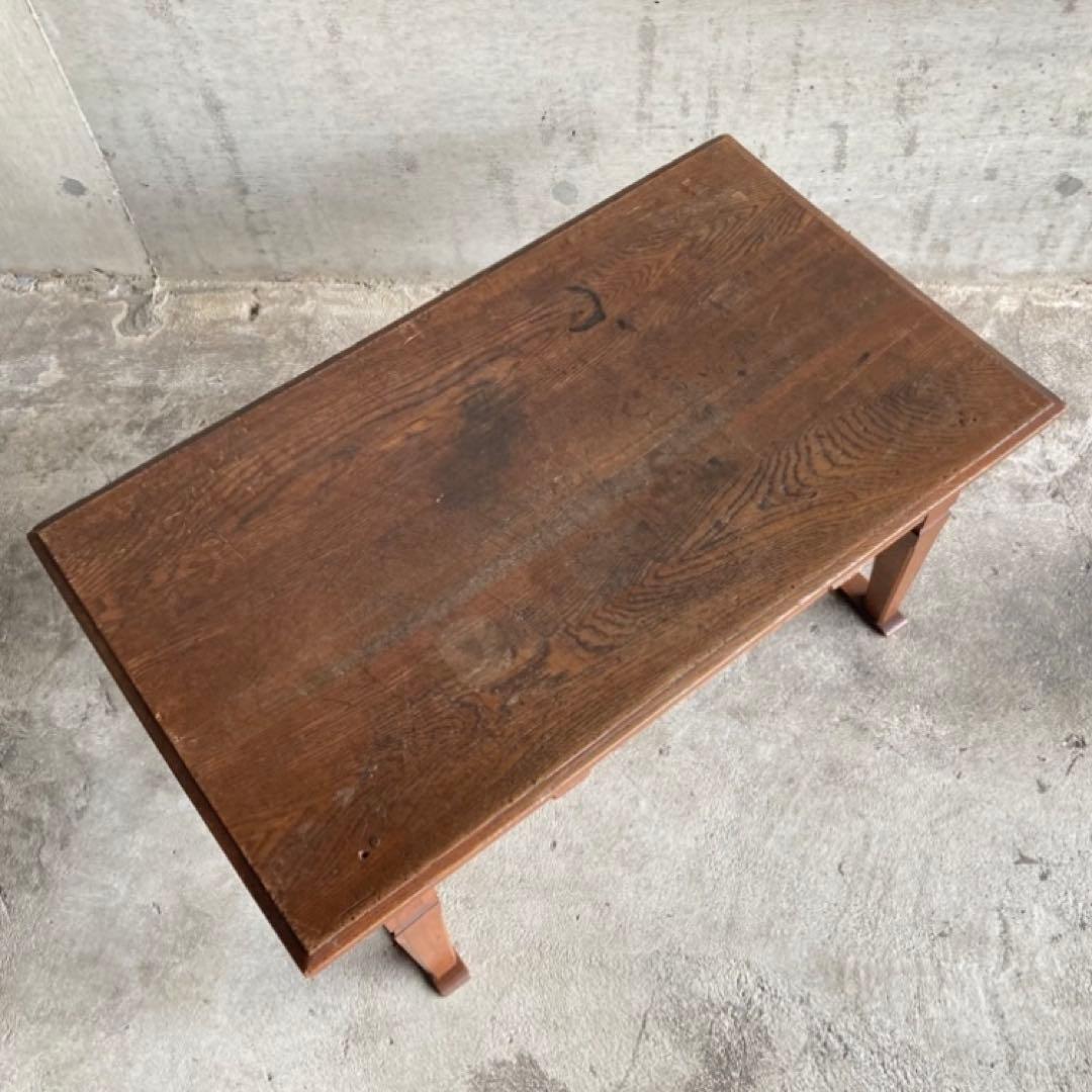 古い味のある文机 座卓 テーブル 引き出し 木製 和風 家具 古道具 レトロ