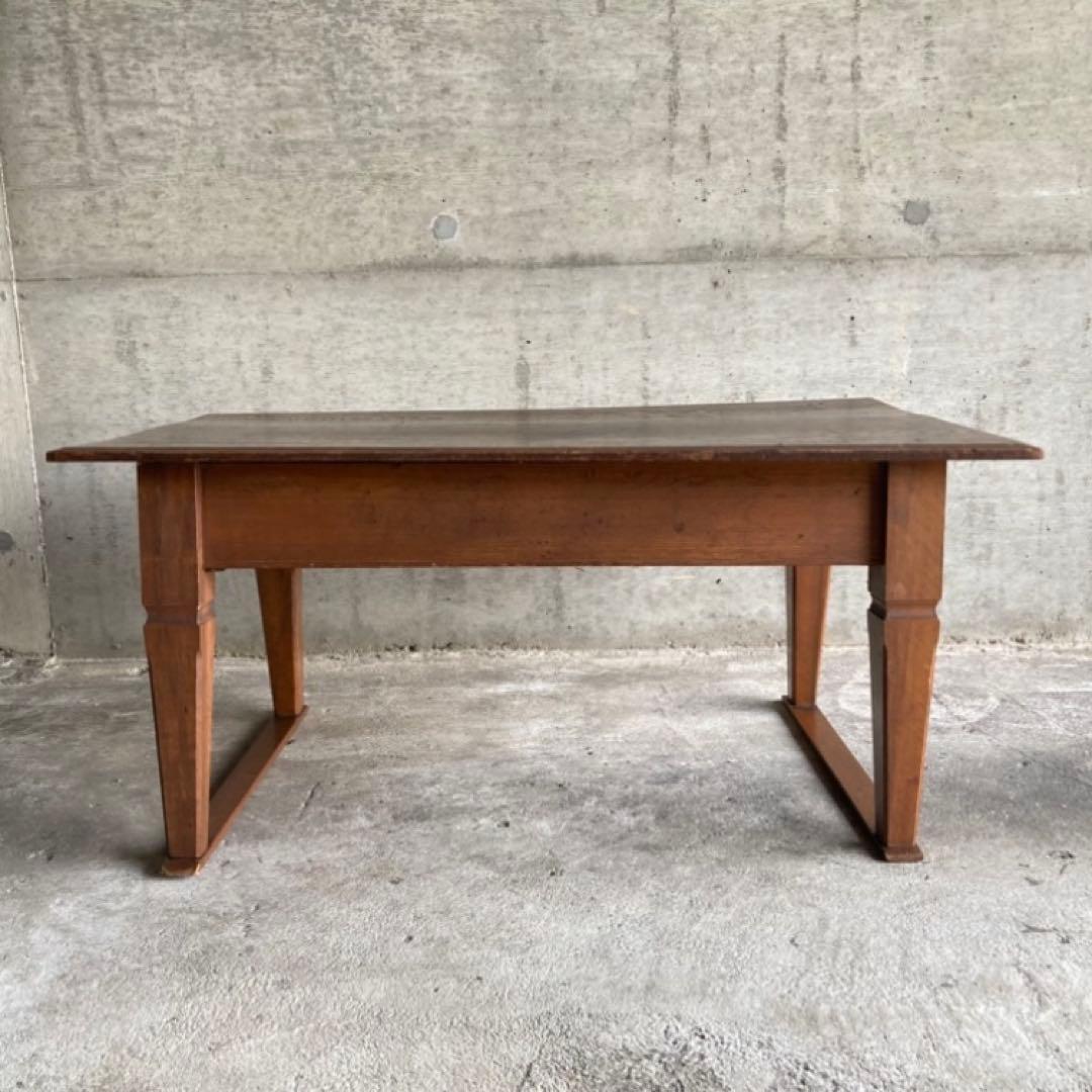 古い味のある文机 座卓 テーブル 引き出し 木製 和風 家具 古道具 レトロ