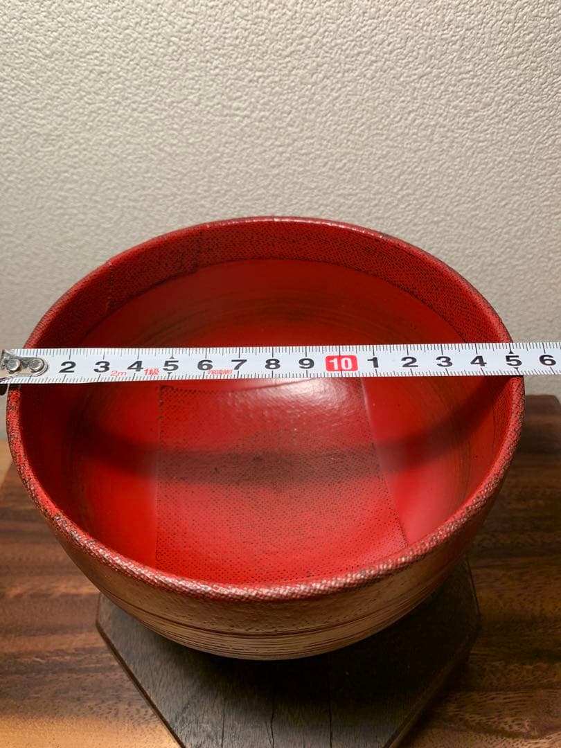 美品 布張 合鹿椀 漆器 輪島塗 直径15cm 漆器