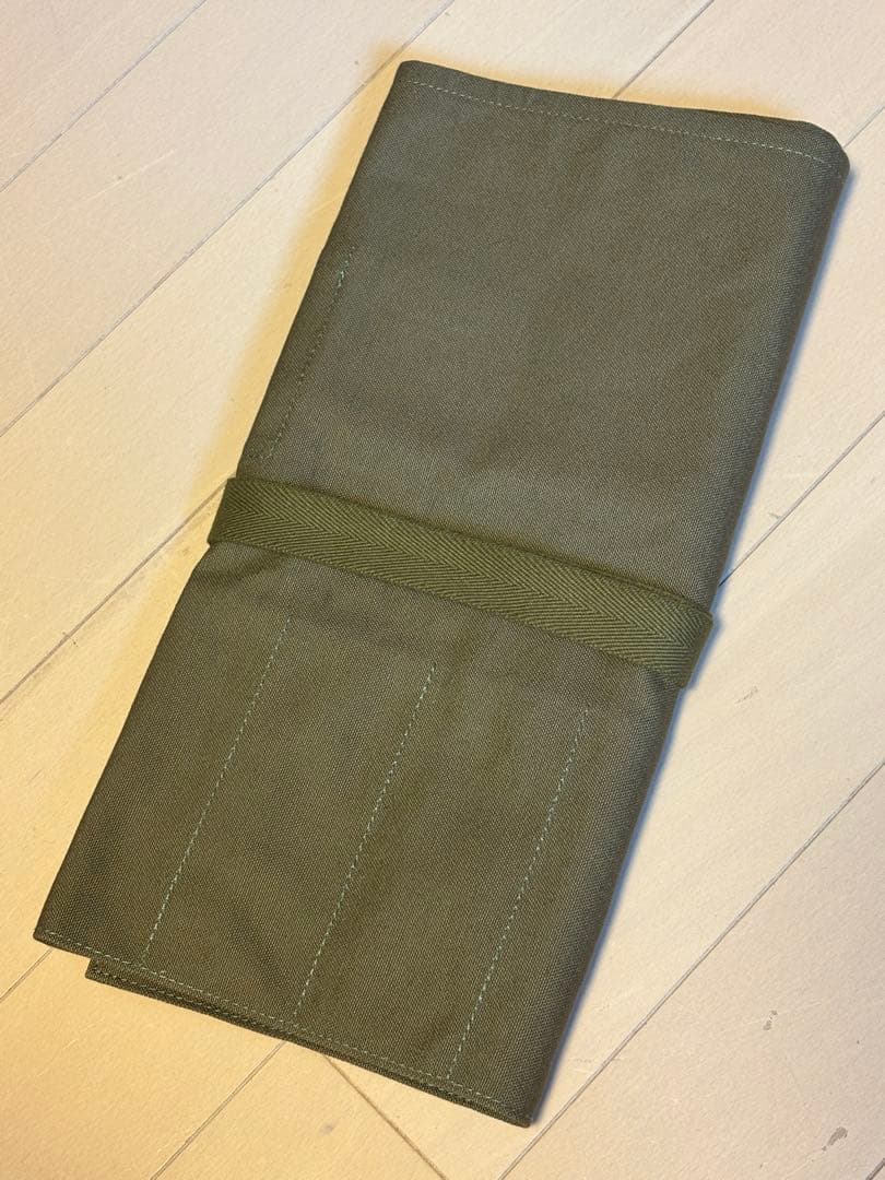 一澤帆布/道具入/書道/風呂敷/京都/かばん/旧ロゴ/ケース/オリーブ/未使用
