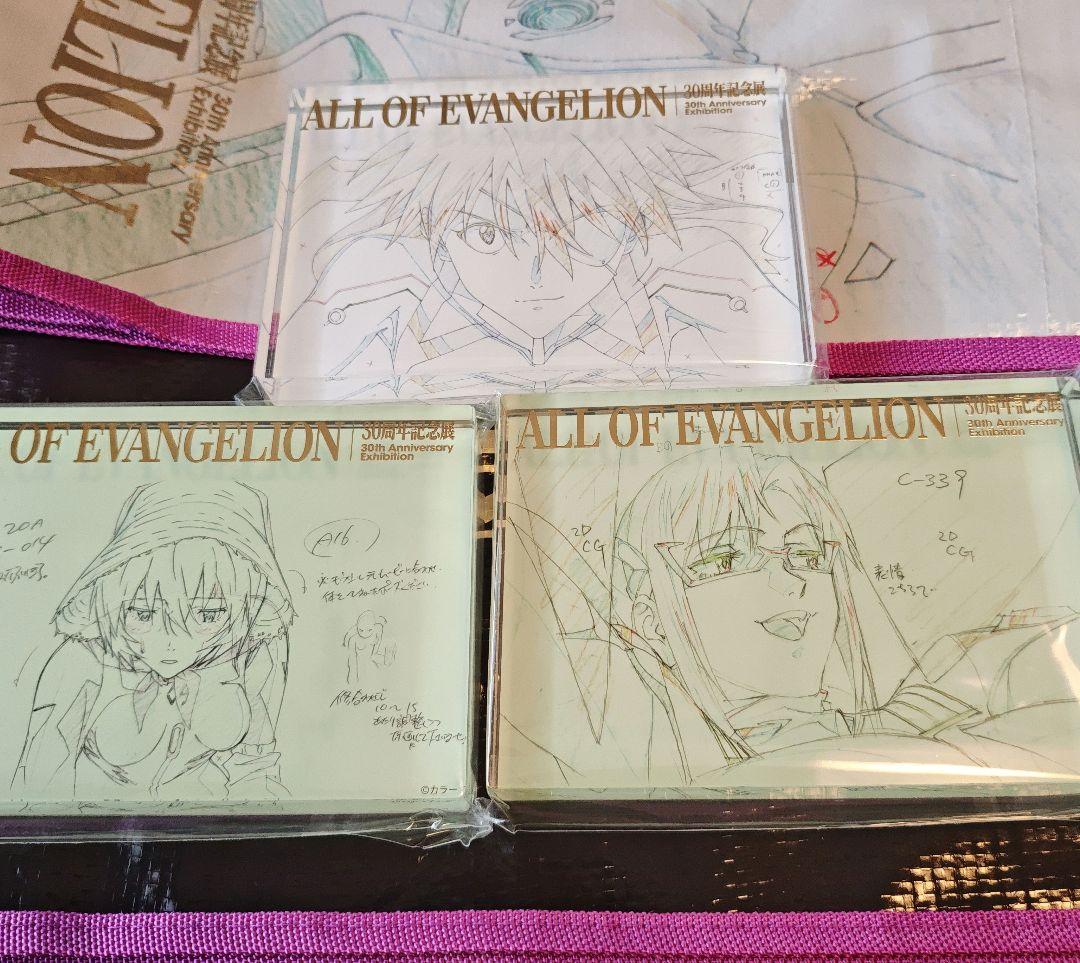 30周年　ALL OF EVANGELIONアクリルブロック　アスカ 3點セット