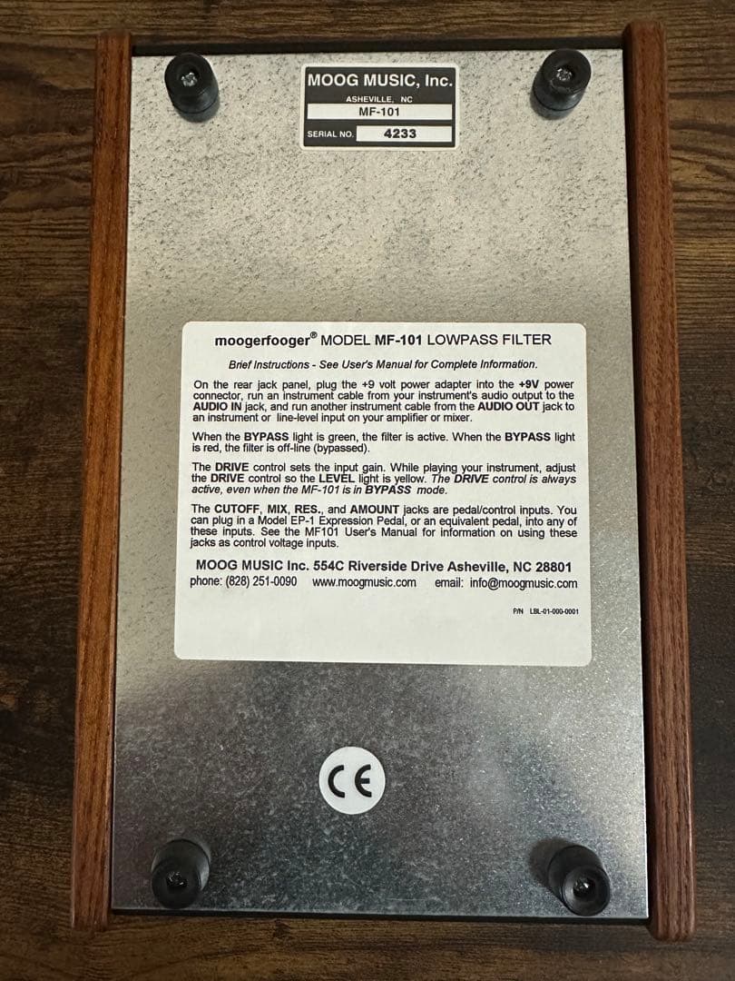Moogerfooger MF-101 Lowpass Filter 極美品