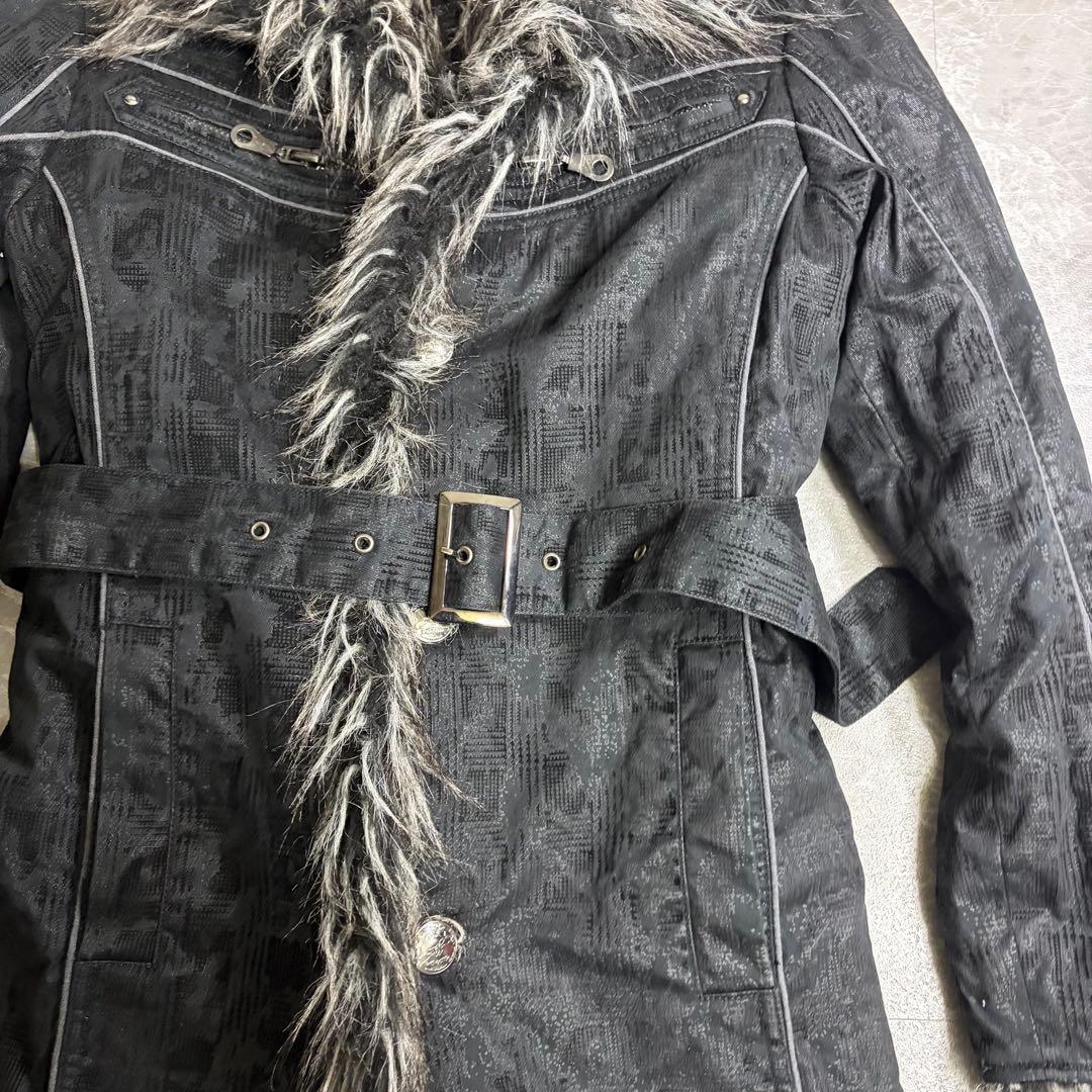 y2k 00s グランジ ファージャケット　ファーコート　お兄