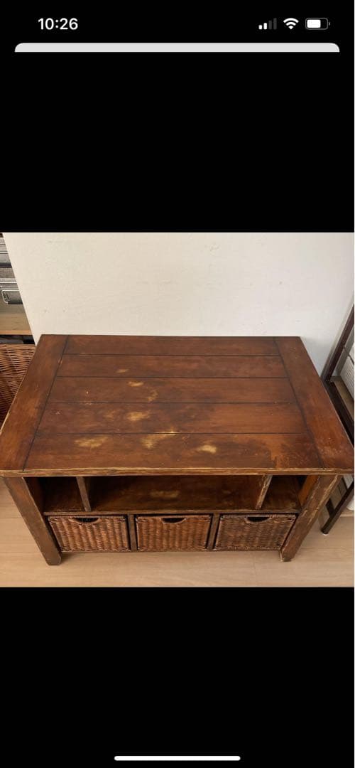 アンティーク。しっかりとした重量感のある一生物の棚です。テレビ台　収納台リビング