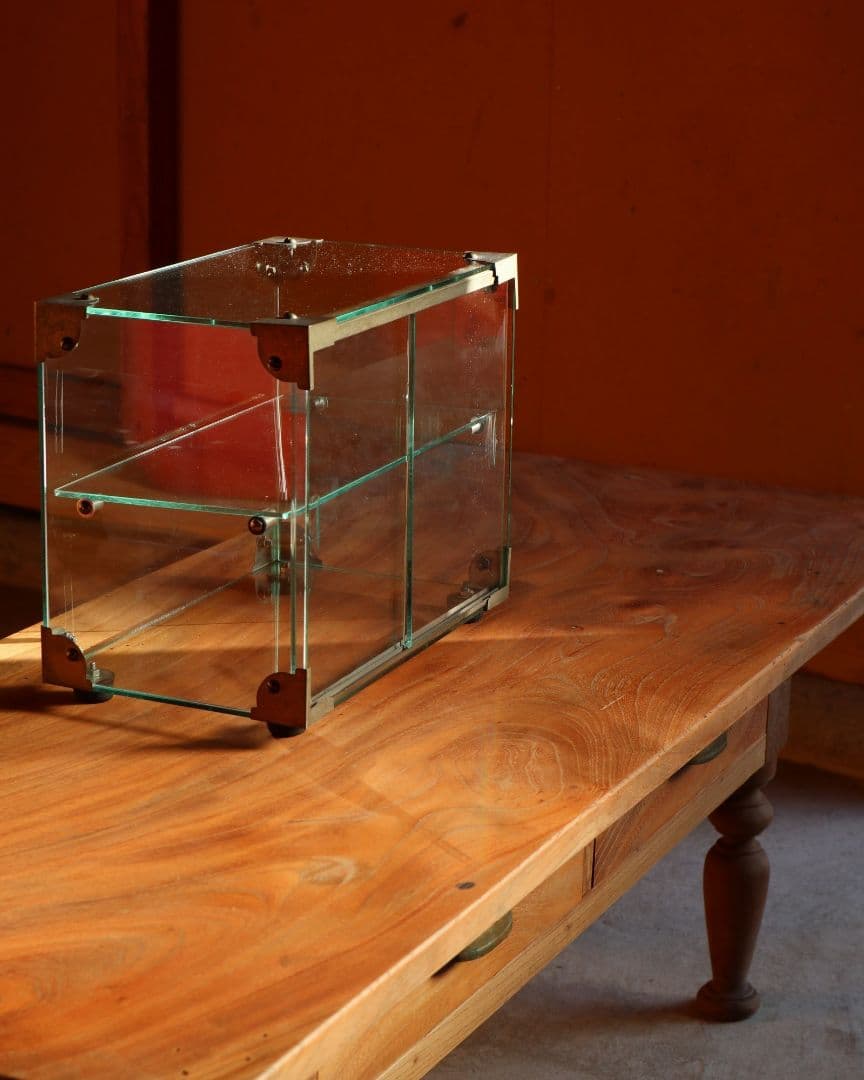 総欅(ケヤキ)材のろくろ脚ローテーブル　古道具 古家具 アンティーク カフェ