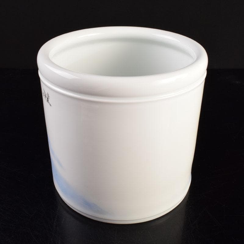 中国　景徳鎮製　徐江雲作　新彩筆筒　作品證書付　共箱　M　R9381H