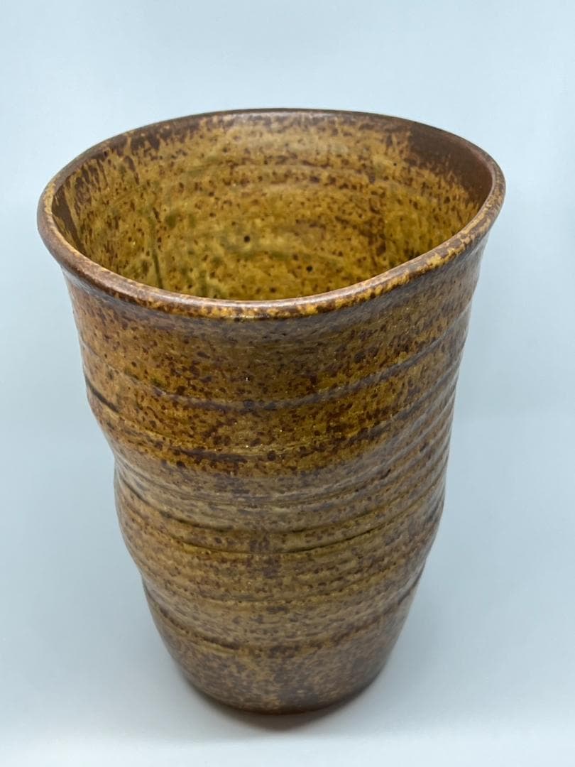 【黒田光楽】　萬古焼　花瓶　結構大きい