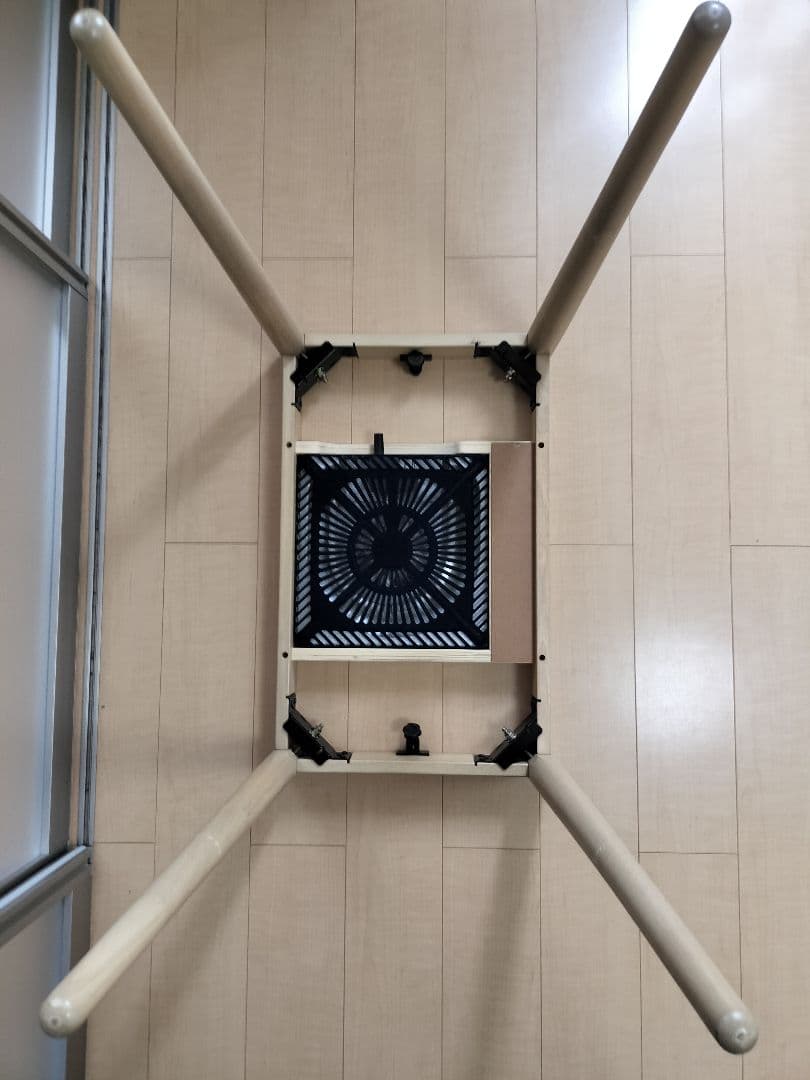 ハイタイプ　一人用こたつ ナチュラル 掛布団付き