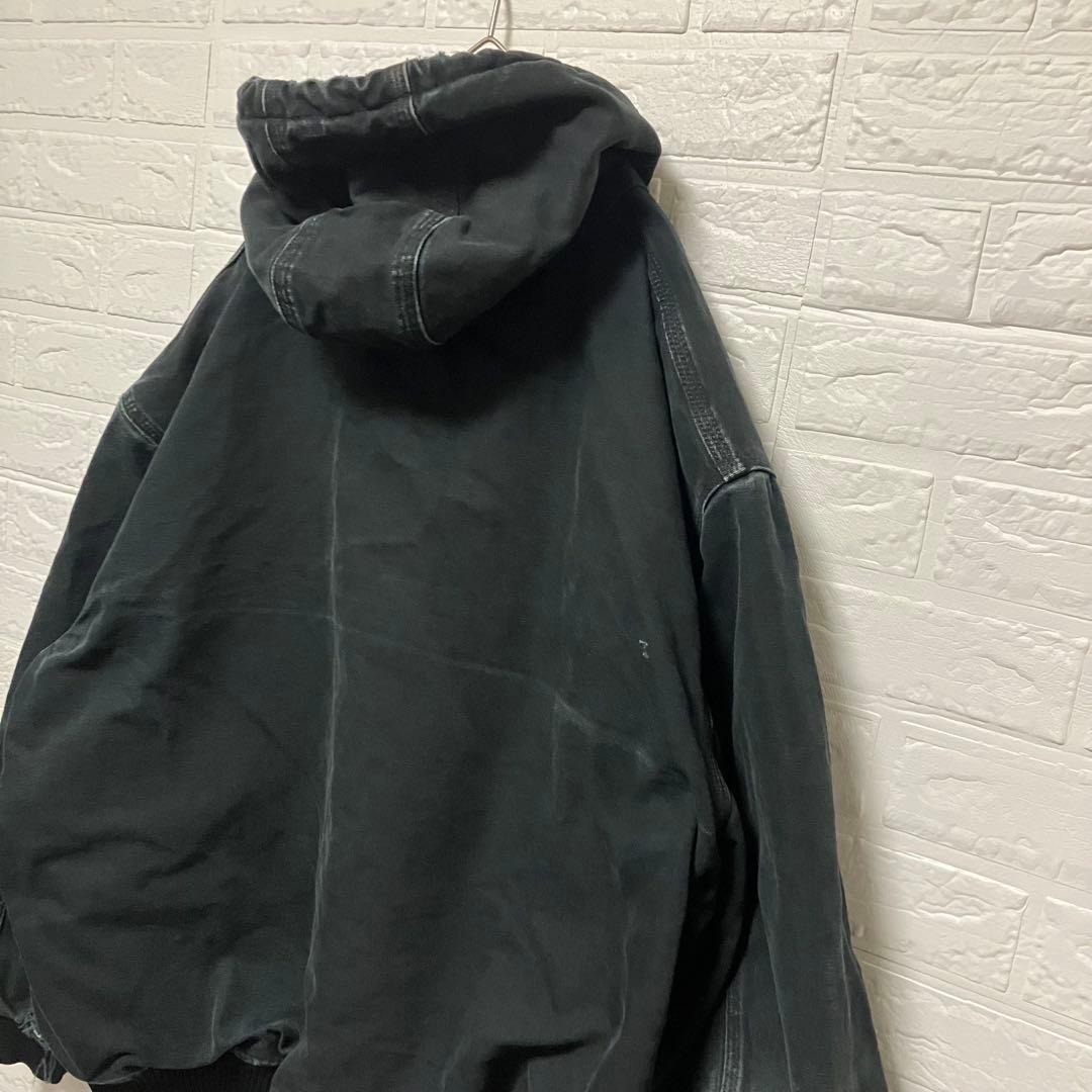 ●H14【US輸入】【ボロ】カーハート アクティブジャケット ブラック【2XL】