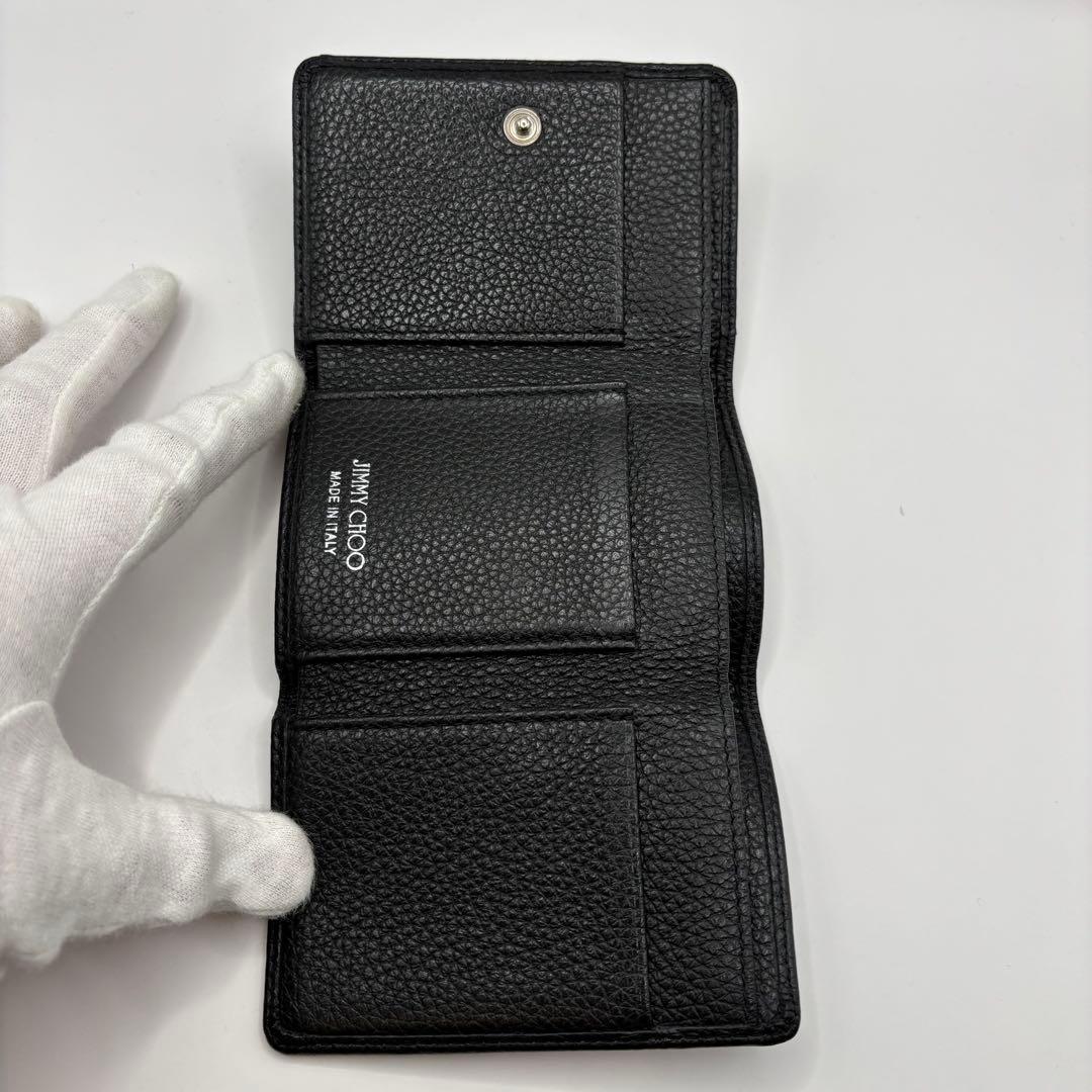 jimmy choo 三つ折り財布　ブラック　スタッズ　ニモ　コンパク　財布