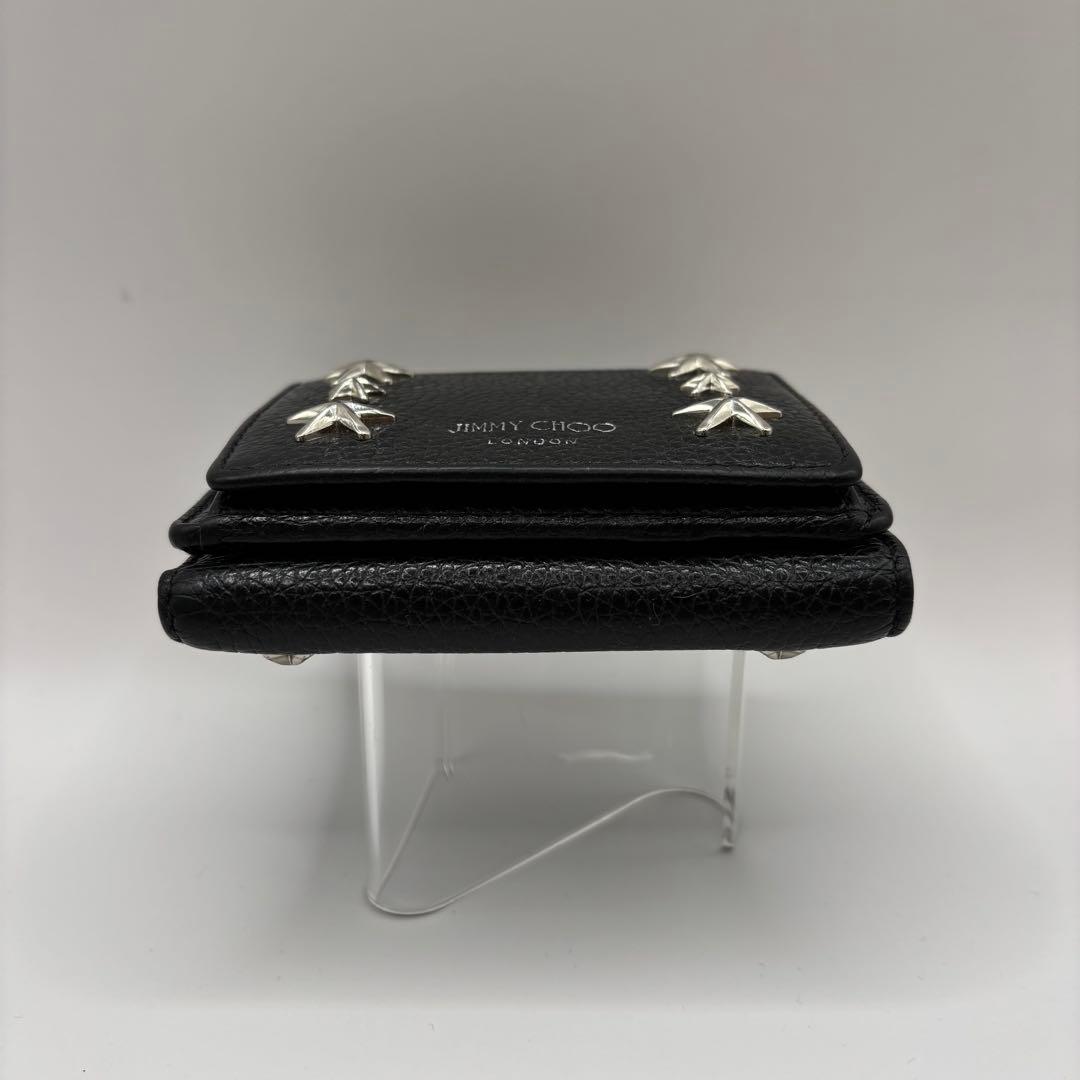 jimmy choo 三つ折り財布　ブラック　スタッズ　ニモ　コンパク　財布