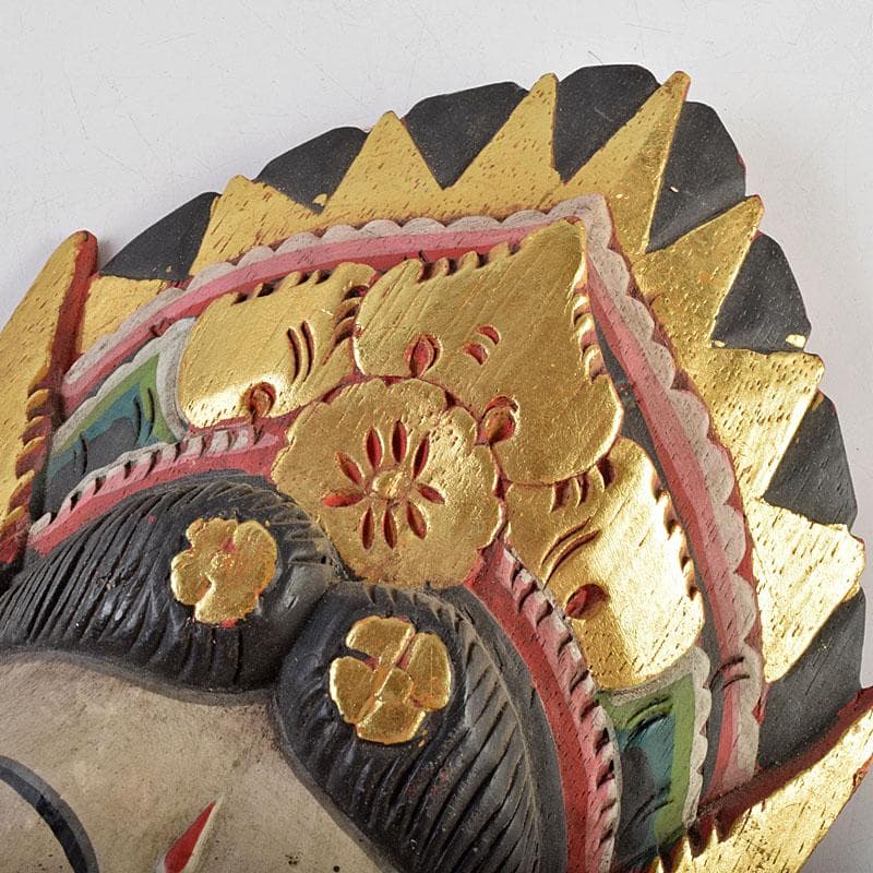 バリ島　インドネシア　彩色木彫　面　マスク　3点まとめて　N　R9428B