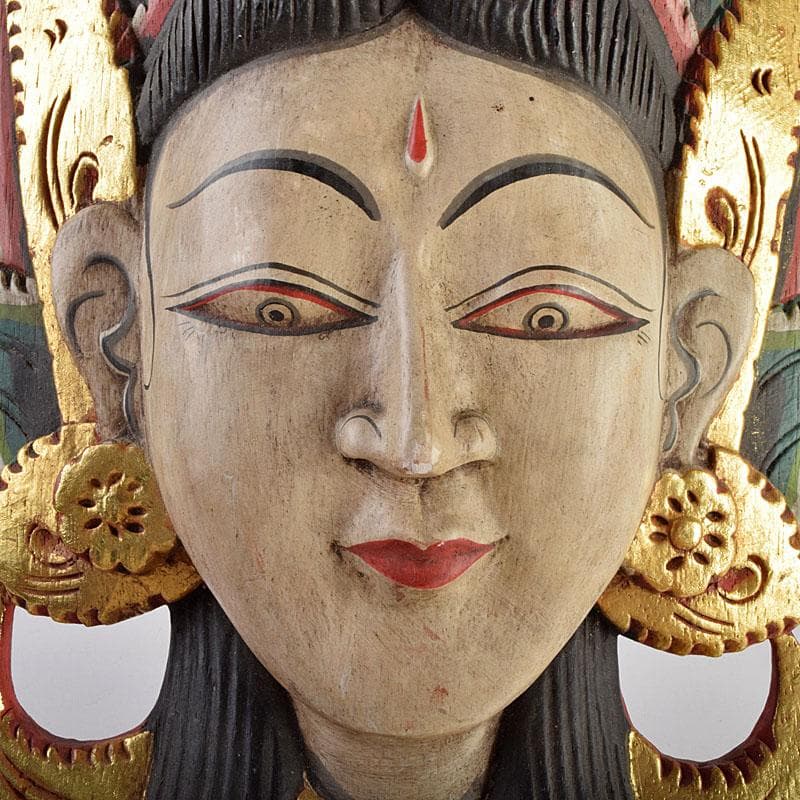 バリ島　インドネシア　彩色木彫　面　マスク　3点まとめて　N　R9428B