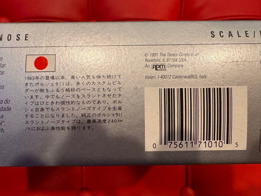 1/24Testors×Italeri）ポルシェターボ スラントノーズ未組立品