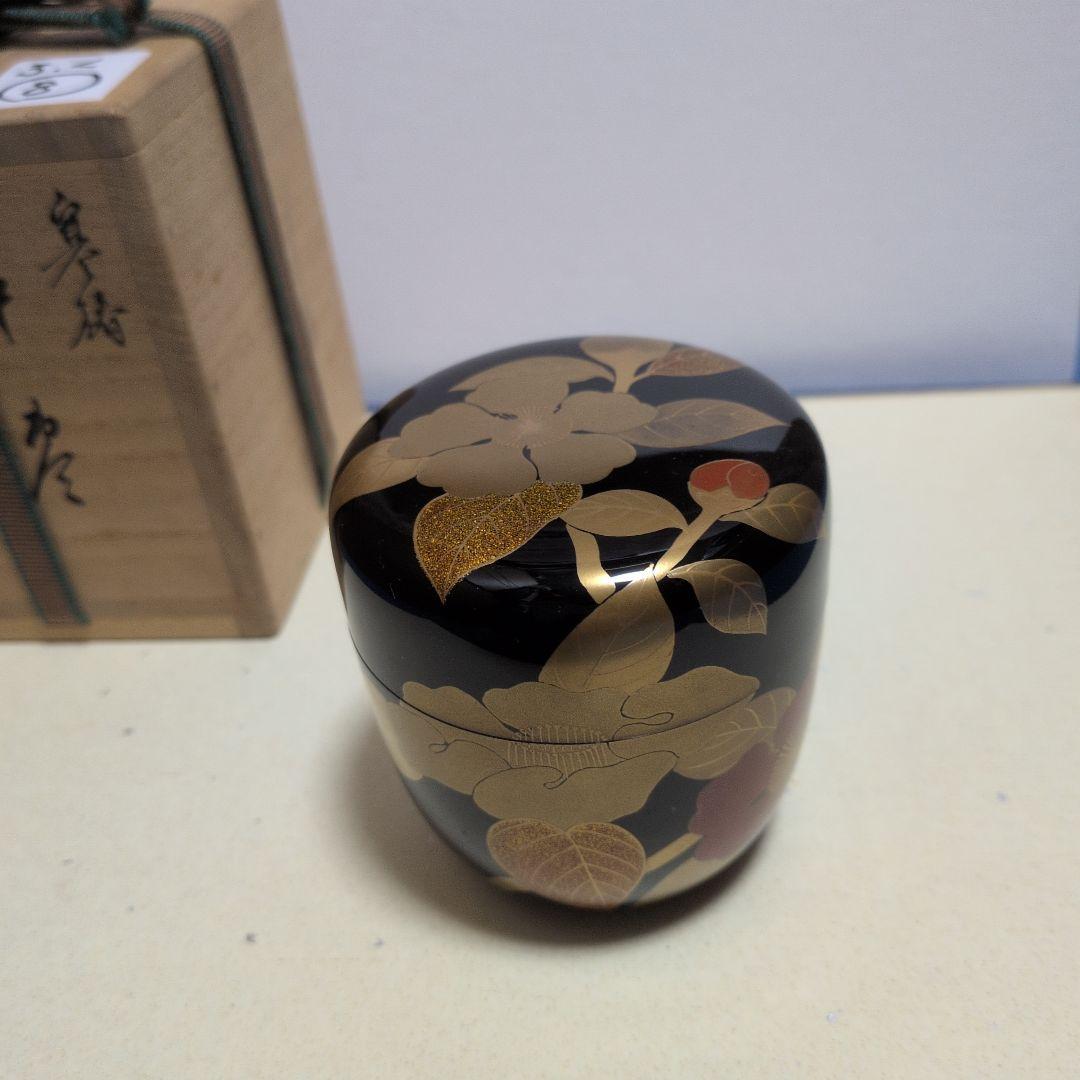 中棗、寒椿蒔絵、梨地朱金入、ふく8番