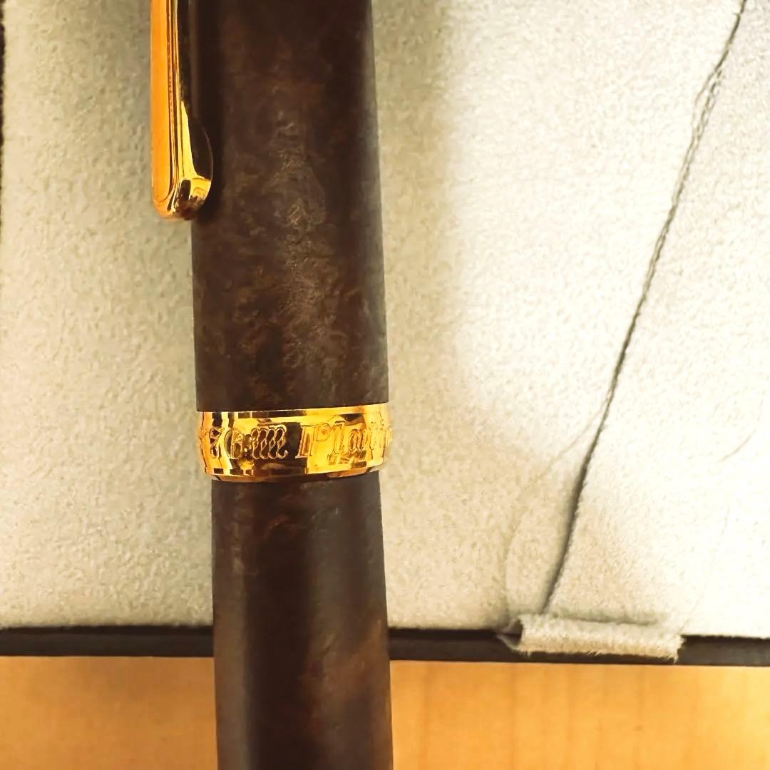 【未使用】アカブライヤー　センチュリー3776 プラチナ万年筆 F（細字）