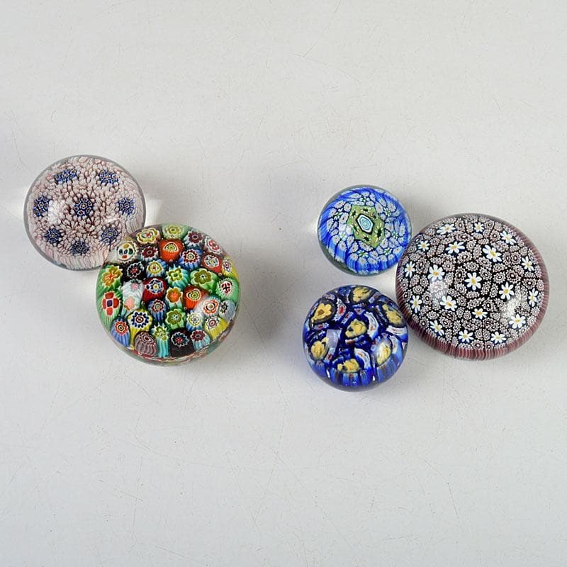 ムラーノガラス　ベネチアンガラス　ペーパーウェイト　5点まとめて　V　9431