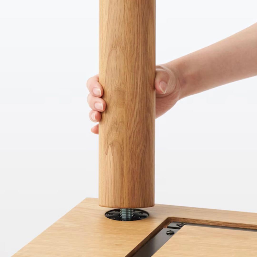 【天板＋脚】無印良品 木製テーブル天板 オーク材 幅180cm×奥行80cm