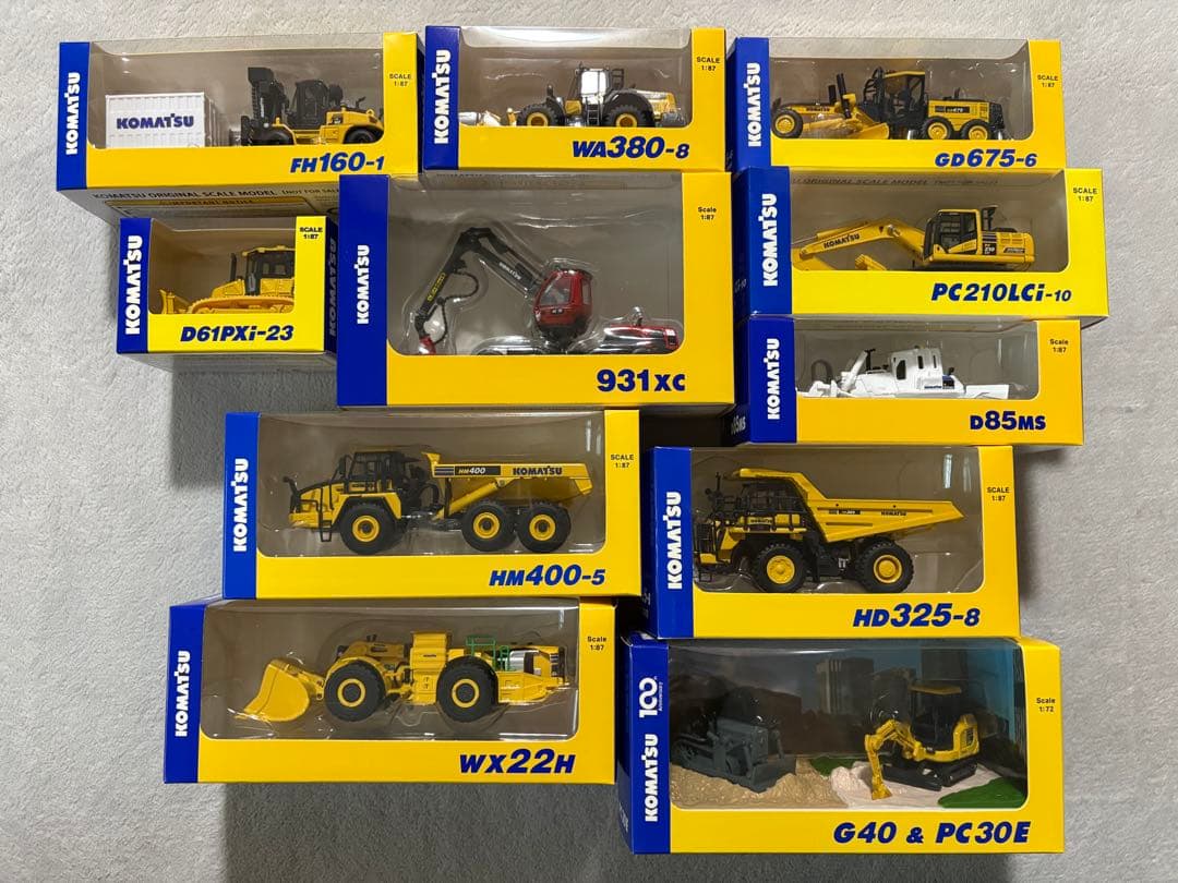 コマツ(KOMATSU) オリジナルミニチュア11点セット＋新規1点