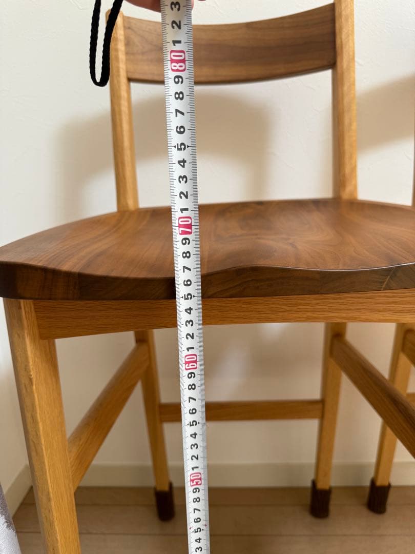 飛騨家具 イバタインテリア　カウンターチェア 一脚　①