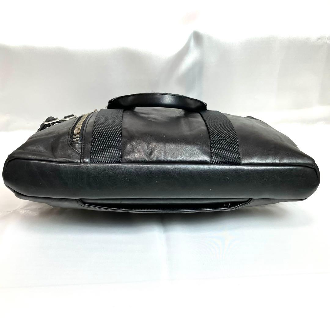 【美品】TUMI ブリーフケース オールレザー　2way A4 ブラック