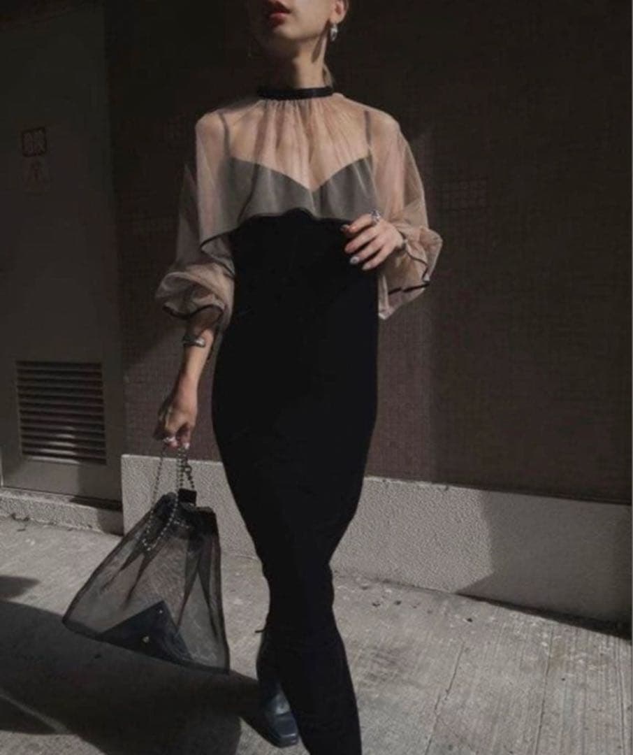 Ameri MANY WAY AIRY VEIL DRESS Mサイズ