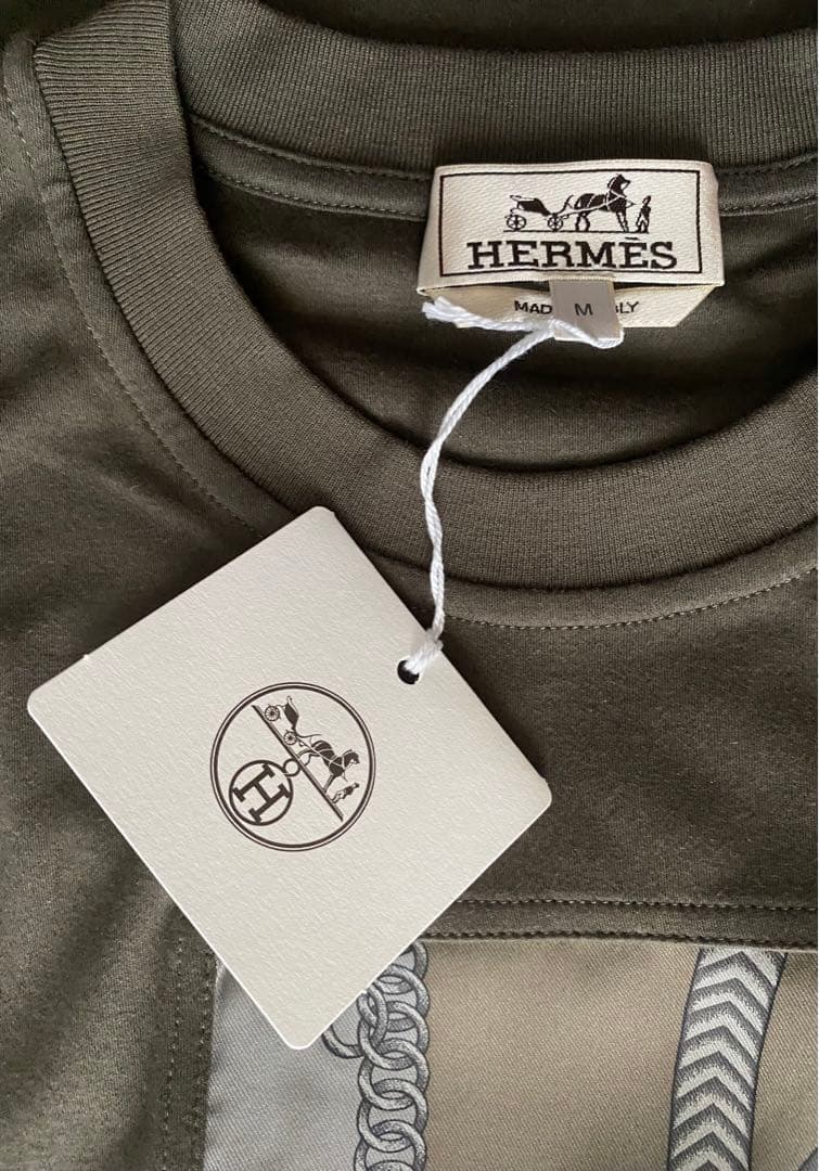 エルメス　メンズ　半袖　Tシャツ　完璧なコース　シルク　コットン　カシミヤ　新品