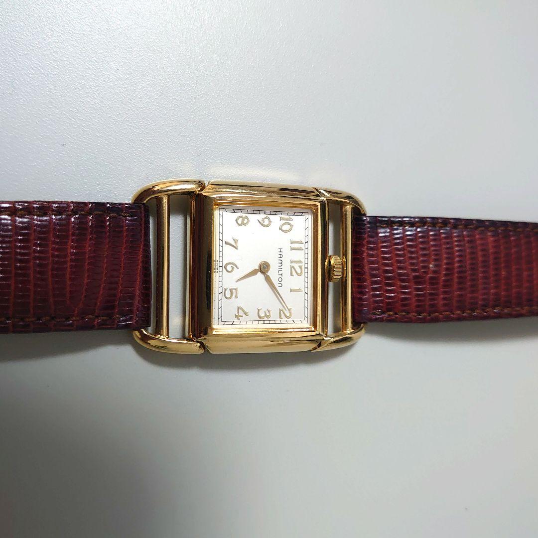 ハミルトン　レディース腕時計　コントアー ゴールド　クォーツ