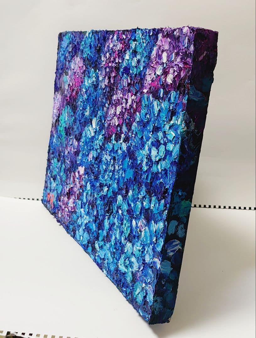 油絵 絵画【紫陽花畑】