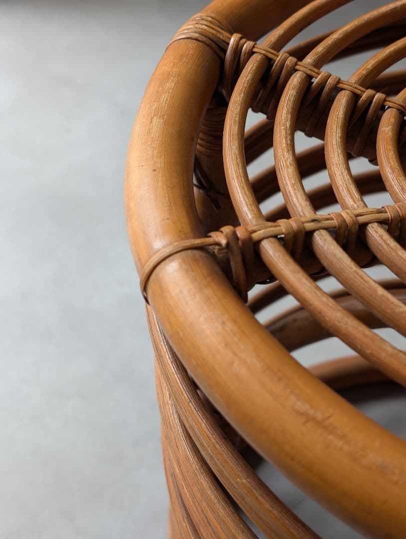 ヴィンテージ アイコニック ラタンスツール 籐 vintage アノニマス