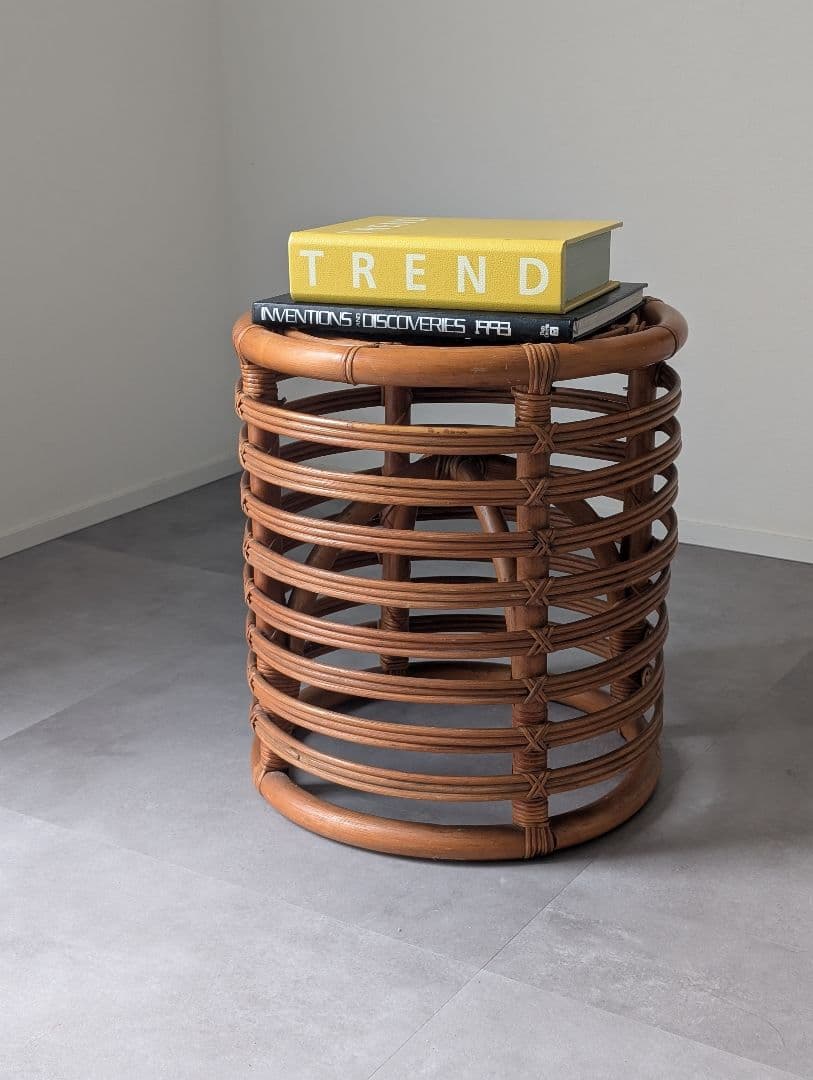 ヴィンテージ アイコニック ラタンスツール 籐 vintage アノニマス