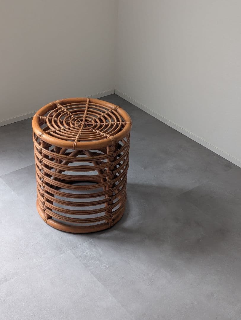 ヴィンテージ アイコニック ラタンスツール 籐 vintage アノニマス