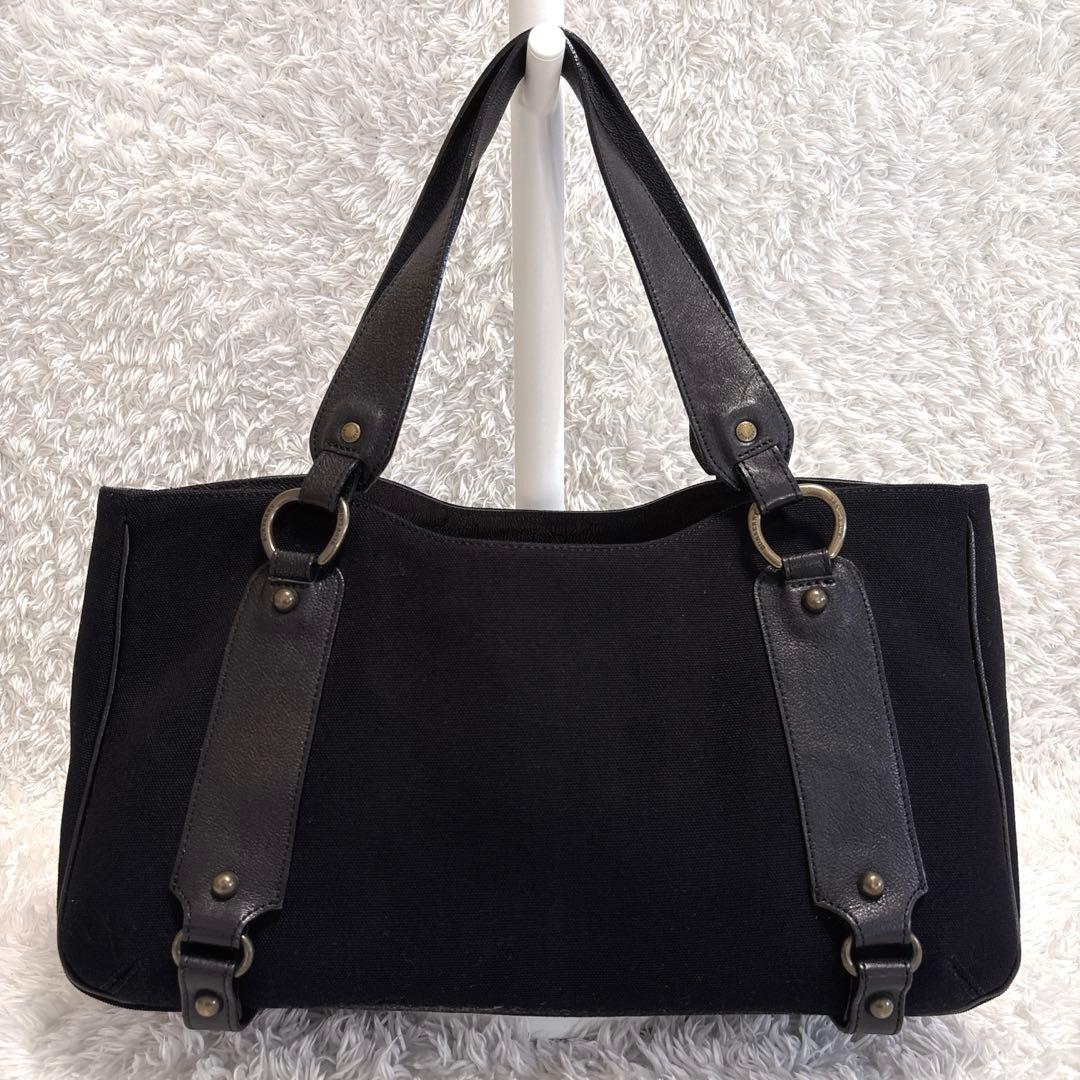 【美品】バーバリー ブルーレーベル トートバッグ ブラック レザー ホースロゴ