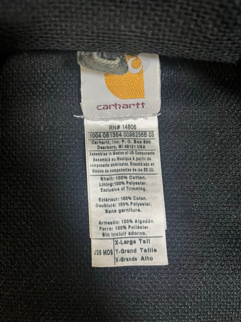 Carhartt アクティブジャケット J25 MOS 革パッチ モスグリーン