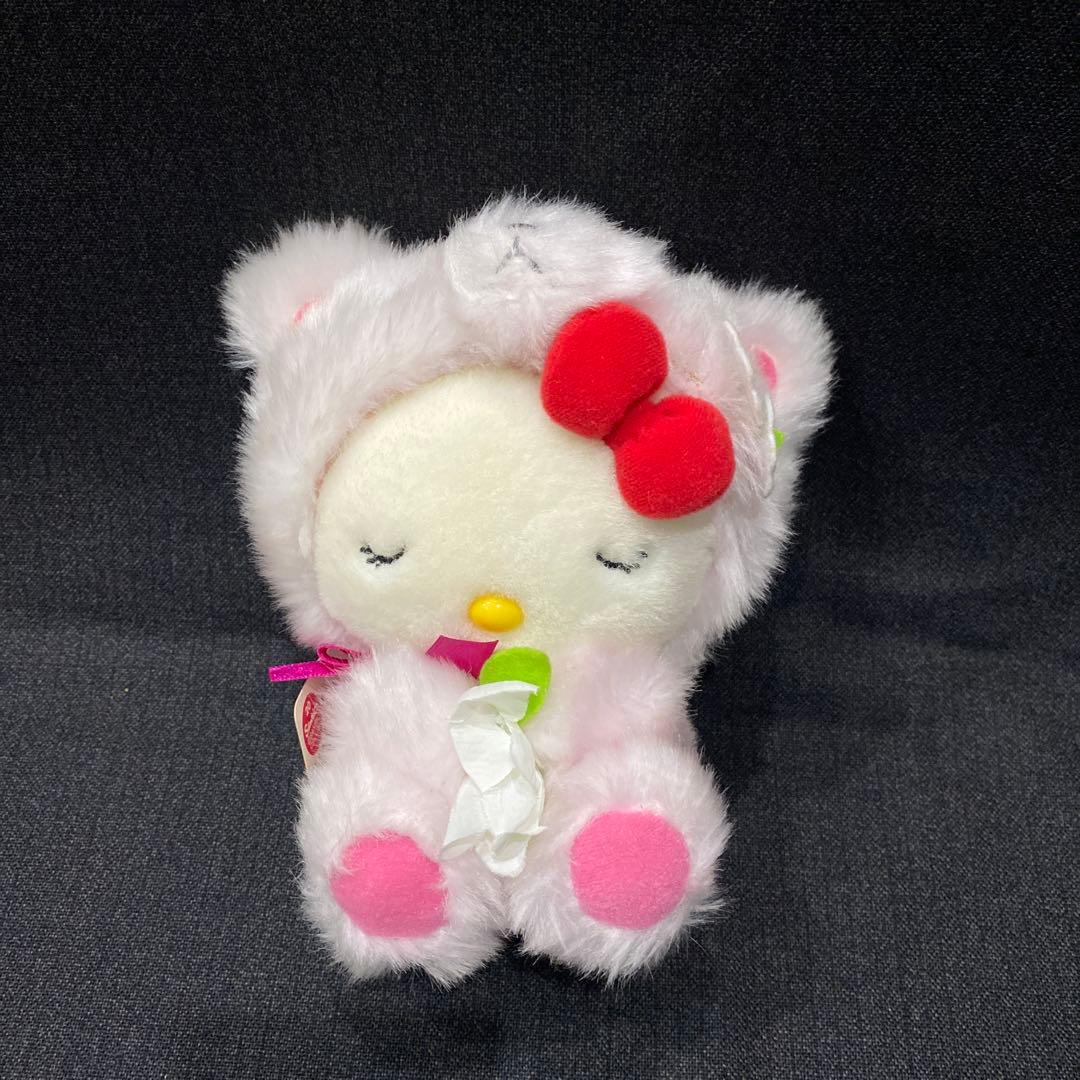 北海道限定 HELLO KITTY ハローキティ ぬいぐるみ ピンク 鈴蘭 人形