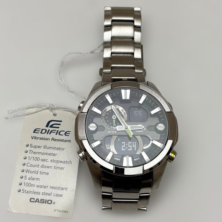 CASIO EDIFICE アナデジ ERA-201D レーシングクロノ 温度計