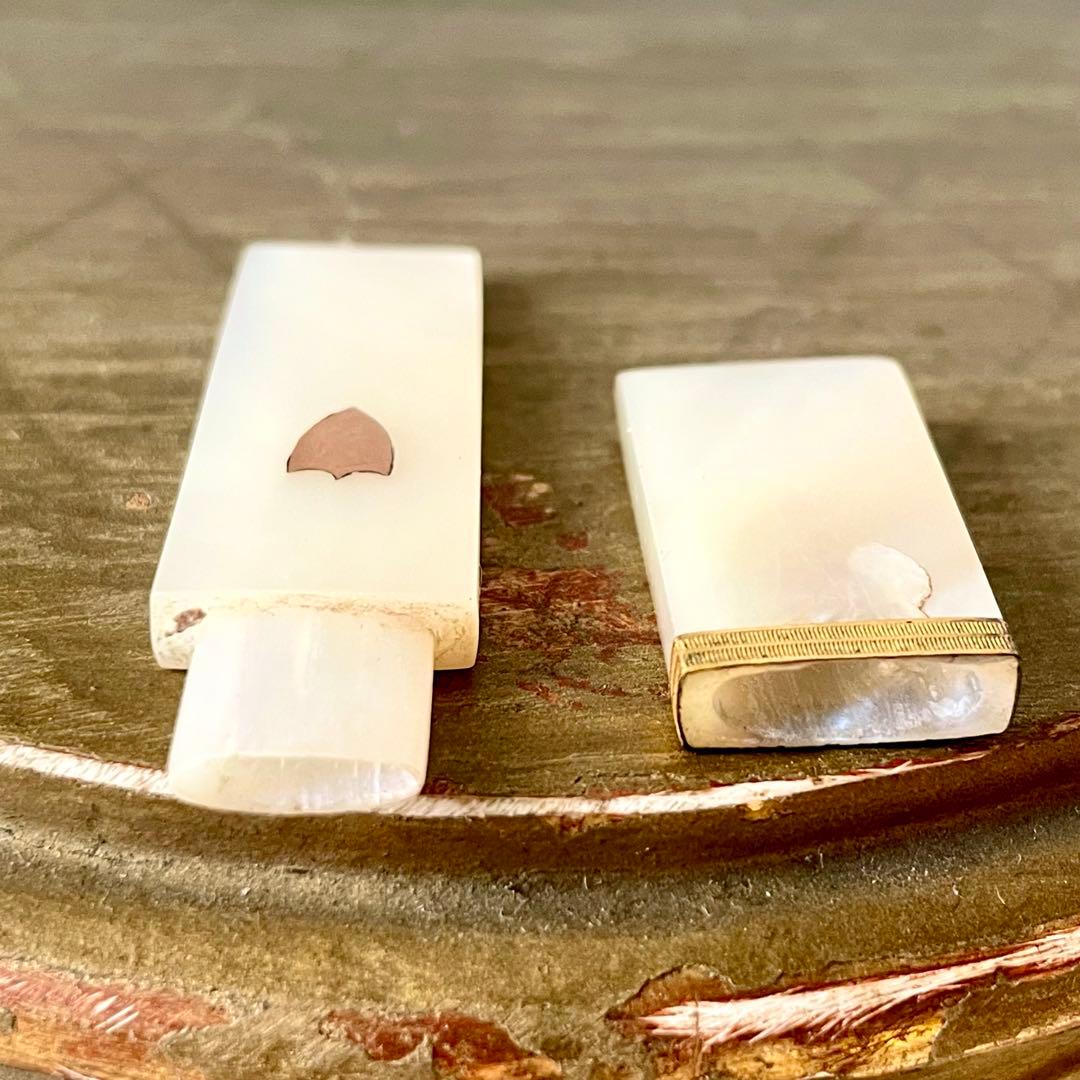 【希少】19世紀パレロワイヤルマザーオブパールニードルケースフランスアンティーク