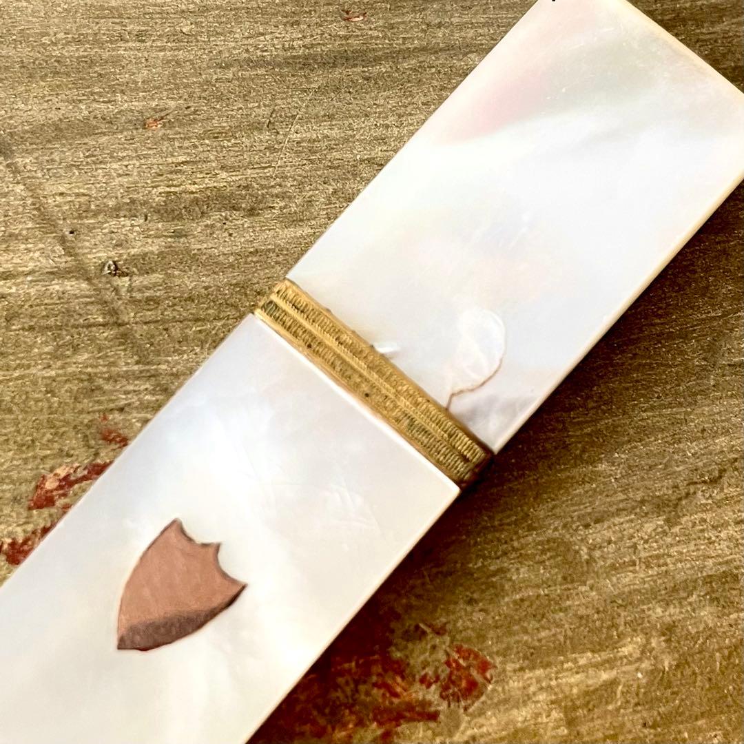 【希少】19世紀パレロワイヤルマザーオブパールニードルケースフランスアンティーク