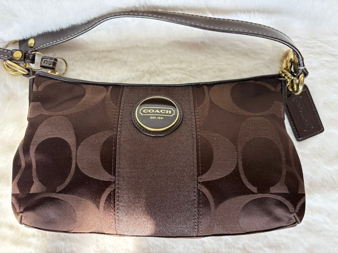 【美品】COACH コーチ　シグネチャー2wayショルダーバッグ　斜め掛け