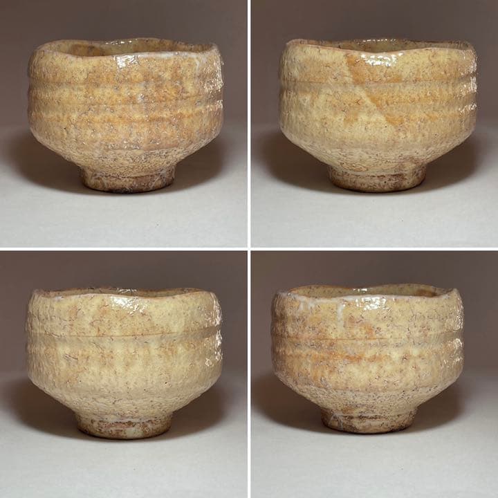 ◆萩焼茶碗 『小野光臣』作 椿秀窯 四方桟共箱 共布 陶歴付き 茶道具◆