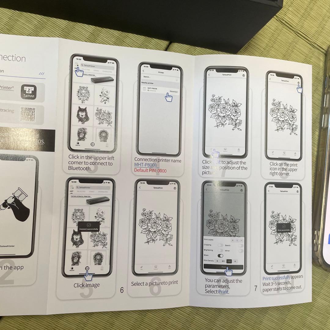 た*様 タトゥー 下絵転写用 サーマルコピー機